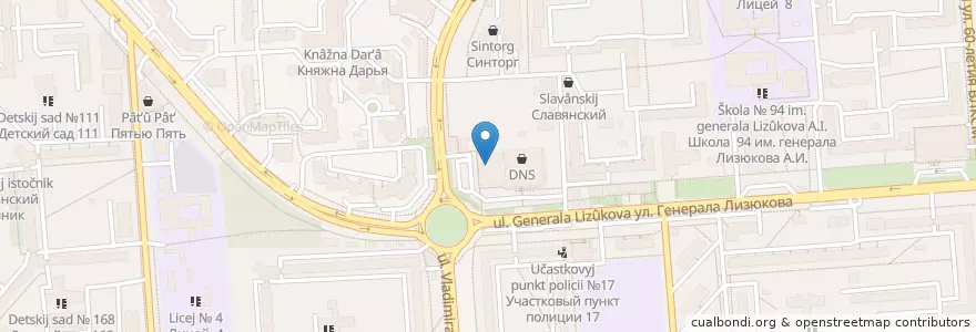 Mapa de ubicacion de Сбербанк en Rússia, Distrito Federal Central, Oblast De Voronej, Городской Округ Воронеж.