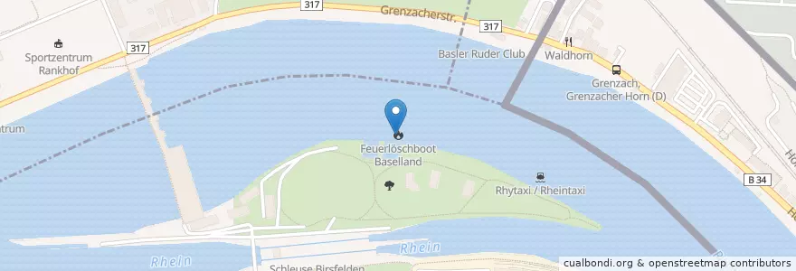 Mapa de ubicacion de Feuerlöschboot Baselland en Schweiz/Suisse/Svizzera/Svizra, Bezirk Arlesheim.