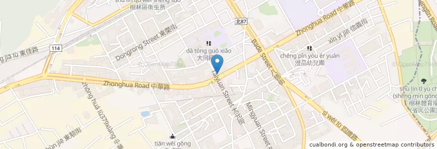 Mapa de ubicacion de 臺灣新光商業銀行 en Taiwan, Nuova Taipei, Distretto Di Shulin.