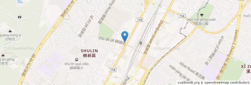 Mapa de ubicacion de 三商巧福 en Taiwan, 新北市, 樹林區.
