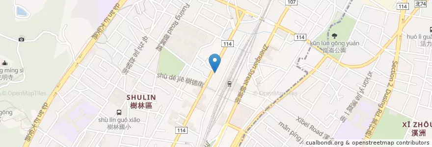 Mapa de ubicacion de KFC en Taiwan, New Taipei, Shulin District.