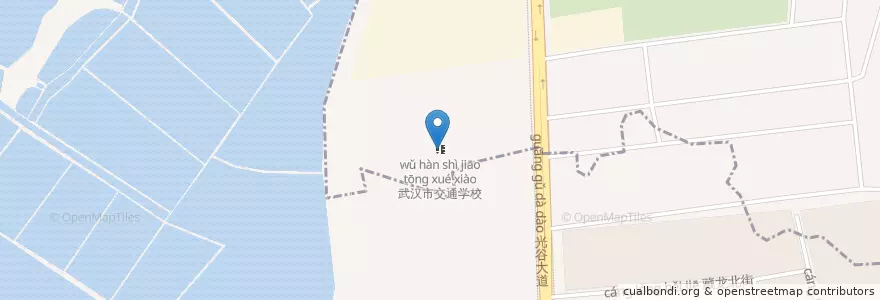 Mapa de ubicacion de 武汉市交通学校 en Chine, Hubei, Wuhan, District De Jiangxia, 佛祖岭街道.