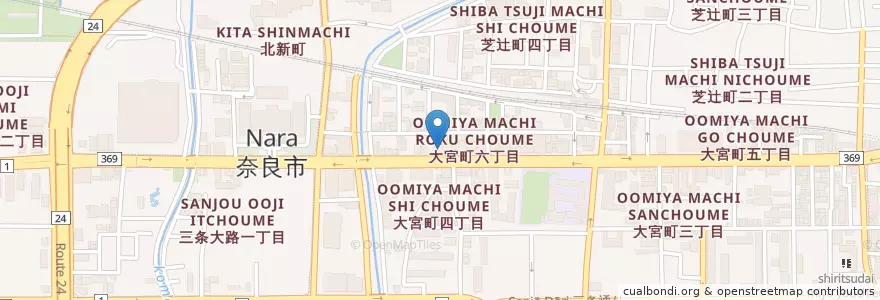 Mapa de ubicacion de かごの屋 en Japan, 奈良県, Nara.
