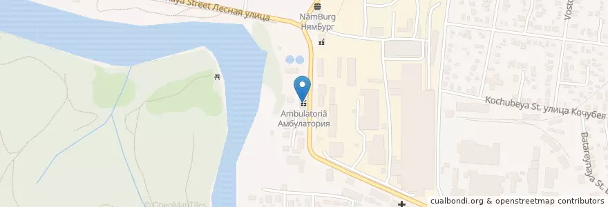 Mapa de ubicacion de Амбулатория en Rusia, Южный Федеральный Округ, Krai De Krasnodar, Adigueya, Городской Округ Майкоп.