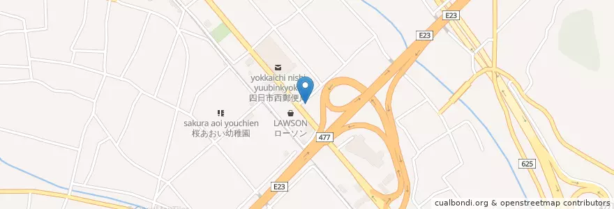 Mapa de ubicacion de コスモ石油 en Giappone, Prefettura Di Mie, 四日市市.