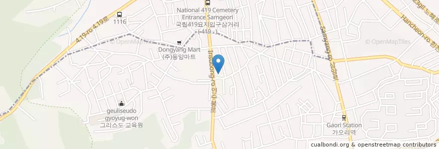Mapa de ubicacion de 강북구 en 대한민국, 서울, 강북구, 인수동.