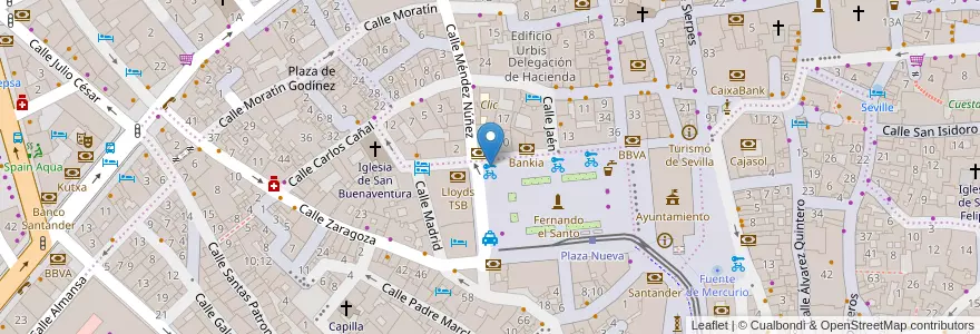 Mapa de ubicacion de 242 Plaza Nueva en Espagne, Andalousie, Séville, Séville.