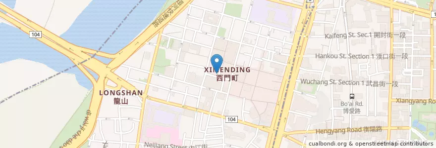 Mapa de ubicacion de Modern Toilet Restaurant en تايوان, تايبيه الجديدة, تايبيه, 萬華區.