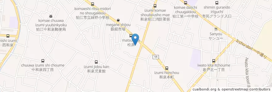 Mapa de ubicacion de ウェルパーク en Giappone, Tokyo, 狛江市.