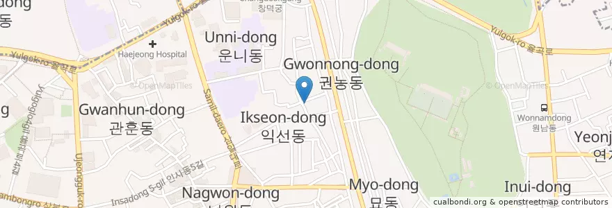 Mapa de ubicacion de Brew 3.14 en South Korea, Seoul, Jongno-Gu, Jongno 1·2·3·4(Ilisamsa)-Ga-Dong.