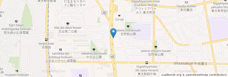 Mapa de ubicacion de 三井のリパーク en 日本, 东京都/東京都, 東大和市.
