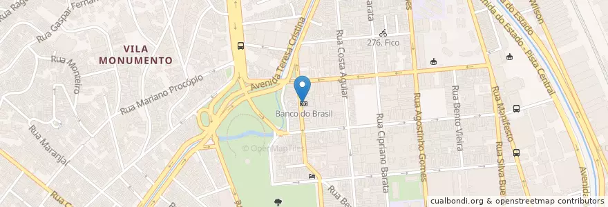 Mapa de ubicacion de Banco do Brasil en Бразилия, Юго-Восточный Регион, Сан-Паулу, Região Geográfica Intermediária De São Paulo, Região Metropolitana De São Paulo, Região Imediata De São Paulo, Сан-Паулу.