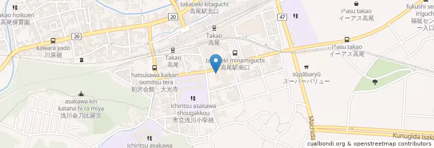 Mapa de ubicacion de 三井住友銀行 en Japón, Tokio, Hachioji.