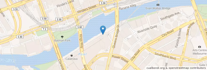 Mapa de ubicacion de Rock Pool Bar & Grill en Australië, Victoria, City Of Melbourne.