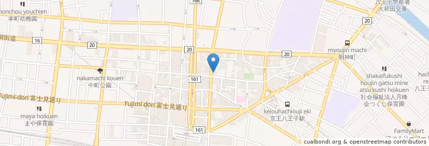 Mapa de ubicacion de 金山村 en Giappone, Tokyo, 八王子市.