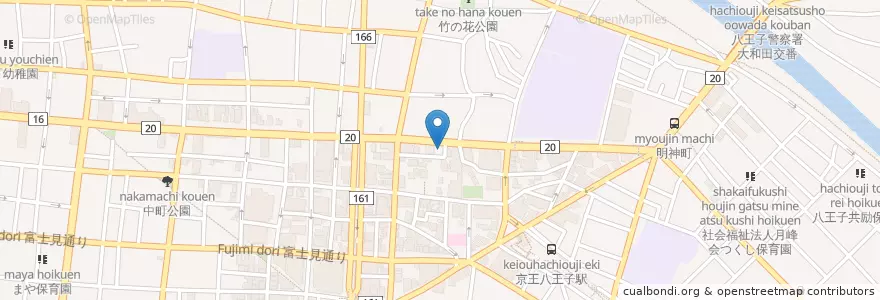 Mapa de ubicacion de コムパーク en 日本, 东京都/東京都, 八王子市.