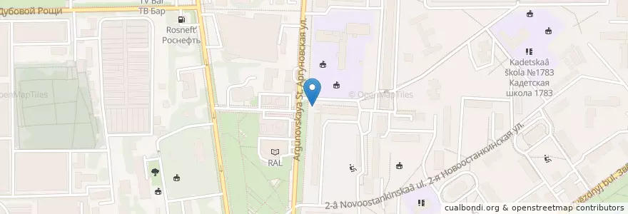 Mapa de ubicacion de Московская аптека en Rusland, Centraal Federaal District, Moskou, Северо-Восточный Административный Округ, Останкинский Район.