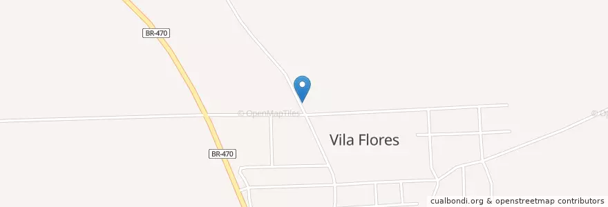 Mapa de ubicacion de Vila Flores en ブラジル, 南部地域, リオグランデ・ド・スル, Região Geográfica Intermediária De Caxias Do Sul, Região Geográfica Imediata De Bento Gonçalves, Vila Flores.