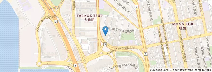 Mapa de ubicacion de 萬寧 Mannings en 中国, 广东省, 香港 Hong Kong, 九龍 Kowloon, 新界 New Territories, 油尖旺區 Yau Tsim Mong District.