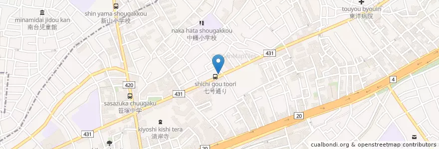 Mapa de ubicacion de タイムズ en Japan, 東京都, 渋谷区.