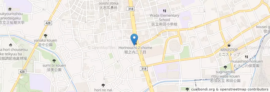 Mapa de ubicacion de 柴垣薬局 en 日本, 東京都, 杉並区.