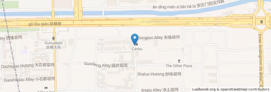 Mapa de ubicacion de Cangku en 중국, 베이징시, 허베이성, 东城区.