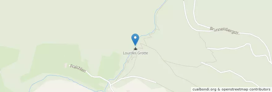 Mapa de ubicacion de Lourdes Grotte en Suíça, Solothurn, Amtei Thal-Gäu, Bezirk Thal, Laupersdorf.