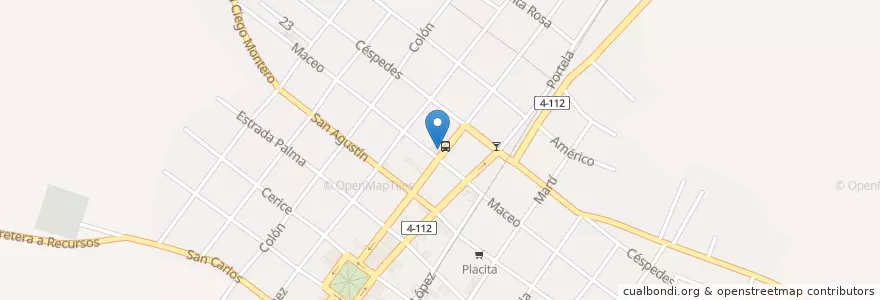 Mapa de ubicacion de Dulcería Cañive en 古巴, Cienfuegos, Palmira.