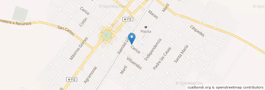 Mapa de ubicacion de Banco de Crédito y Comercio en 쿠바, Cienfuegos, Palmira.