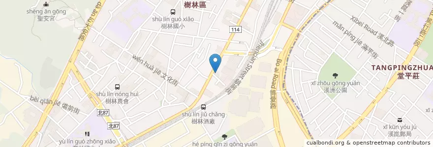 Mapa de ubicacion de 華南商業銀行 en تايوان, تايبيه الجديدة, 樹林區.