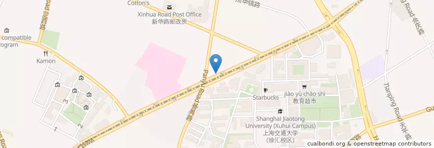 Mapa de ubicacion de 沙县小吃 en 中国, 上海市.