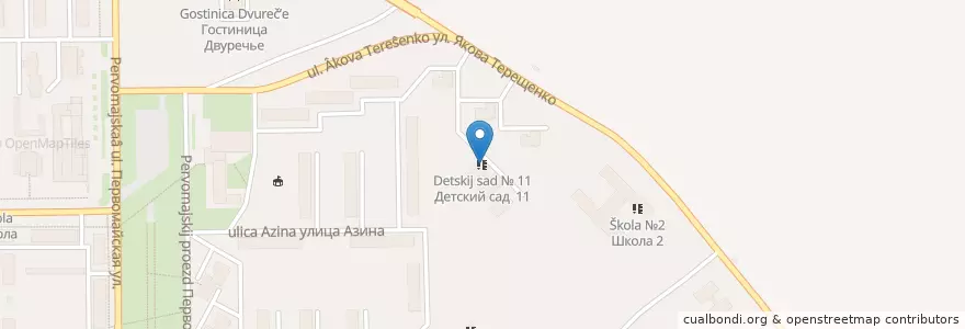 Mapa de ubicacion de Детский сад № 11 en ロシア, 沿ヴォルガ連邦管区, キーロフ州, キロヴォ=チェペツク管区.