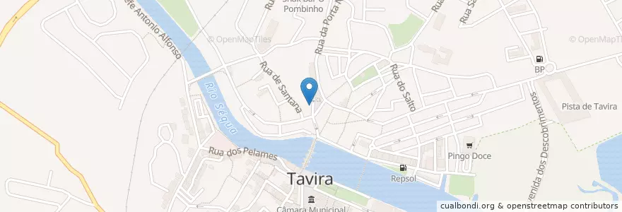 Mapa de ubicacion de Pastelaria Alagoa en Portekiz, Algarve, Algarve, Faro, Tavira, Tavira.