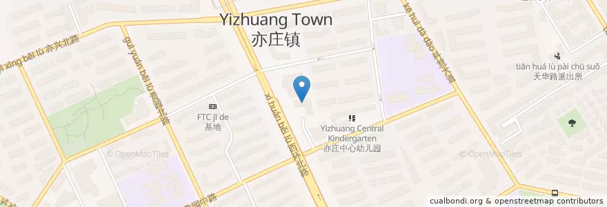 Mapa de ubicacion de 亦庄派出所 en Çin, Pekin, Hebei, 大兴区.