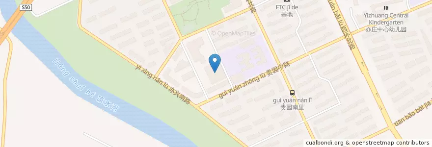 Mapa de ubicacion de 宏德利远市场 en 중국, 베이징시, 허베이성, 다싱구.