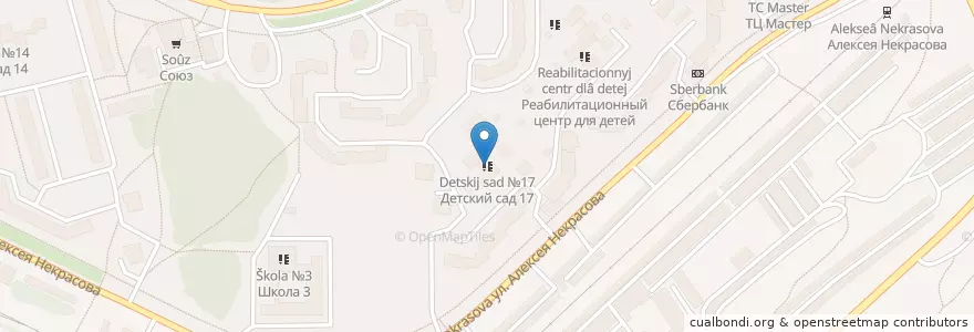 Mapa de ubicacion de Детский сад №17 en Russie, District Fédéral De La Volga, Oblast De Kirov, Городской Округ Кирово-Чепецк.