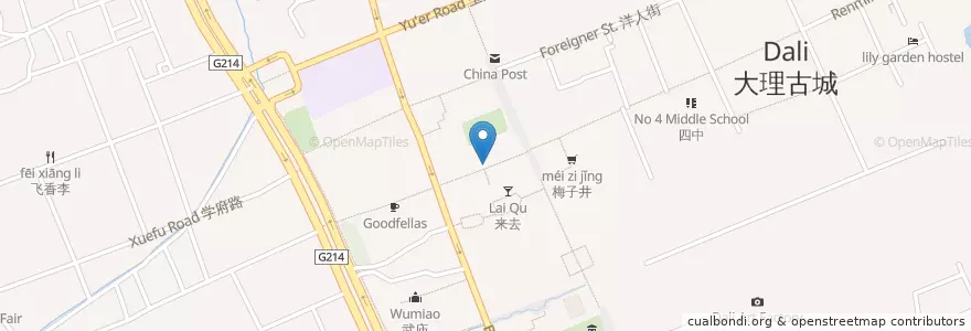 Mapa de ubicacion de Bad Monkey en 中国, 云南省, 大理白族自治州, 大理市.