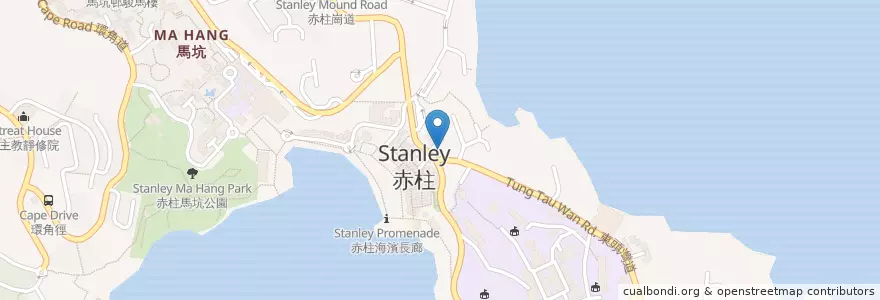 Mapa de ubicacion de 聖亞納教堂及 St. Anne's Church en 중국, 광둥성, 홍콩, 홍콩섬, 신제, 南區 Southern District.