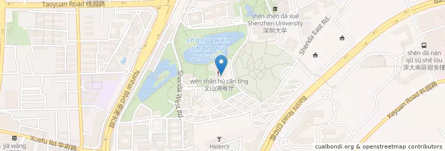 Mapa de ubicacion de 中国银行 en 中国, 広東省, 深セン市, 南山区, 粤海街道.