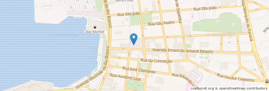 Mapa de ubicacion de Itaú en Brazil, Southeast Region, Rio De Janeiro, Região Geográfica Intermediária Do Rio De Janeiro, Região Metropolitana Do Rio De Janeiro, Região Geográfica Imediata Do Rio De Janeiro, Niterói.