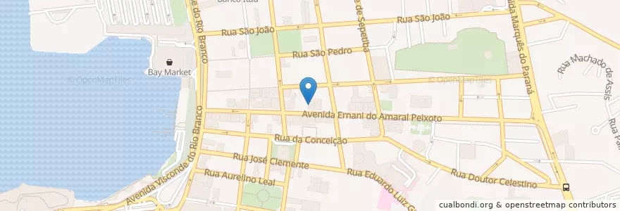 Mapa de ubicacion de Caixa en برزیل, منطقه جنوب شرقی برزیل, ریودو ژانیرو, Região Geográfica Intermediária Do Rio De Janeiro, Região Metropolitana Do Rio De Janeiro, Região Geográfica Imediata Do Rio De Janeiro, Niterói.