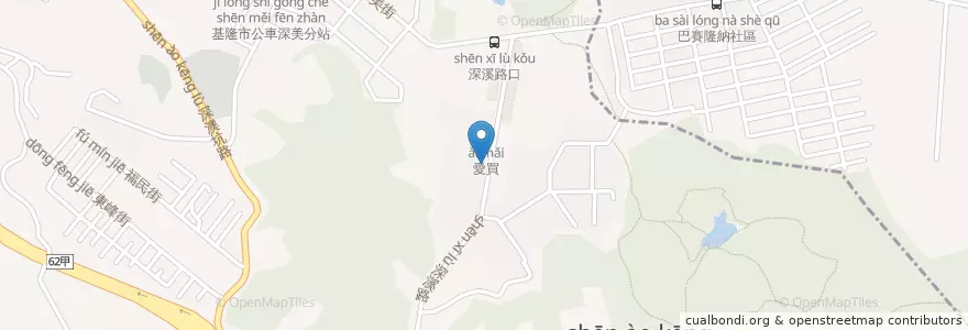 Mapa de ubicacion de 褔鍋火鍋 en تایوان, 臺灣省, 基隆市, 信義區.