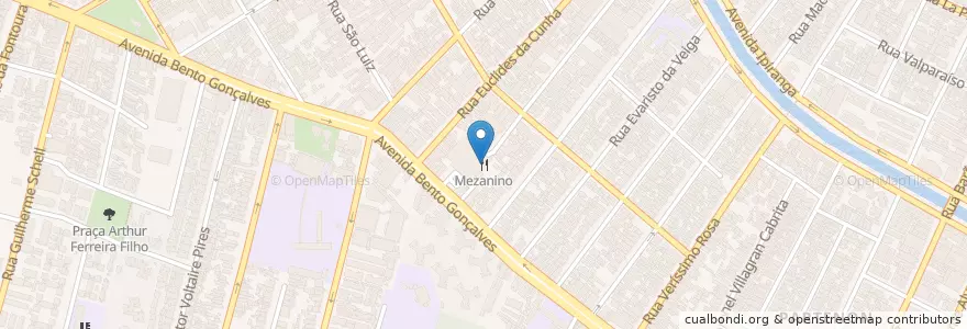 Mapa de ubicacion de Mezanino en ブラジル, 南部地域, リオグランデ・ド・スル, Região Metropolitana De Porto Alegre, Região Geográfica Intermediária De Porto Alegre, Região Geográfica Imediata De Porto Alegre, ポルト・アレグレ.