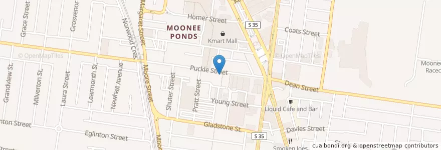 Mapa de ubicacion de Commonwealth Bank en Australien, Victoria, City Of Moonee Valley.