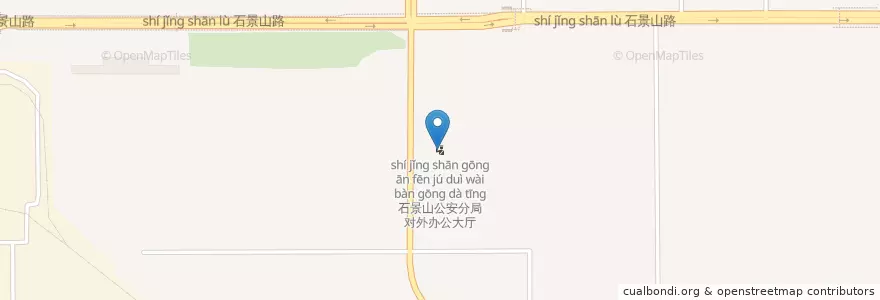 Mapa de ubicacion de 石景山公安分局对外办公大厅 en الصين, بكين, خبي, 石景山区.