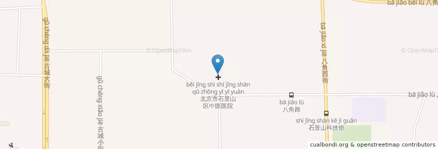 Mapa de ubicacion de 北京市石景山区中医医院 en الصين, بكين, خبي, 石景山区.