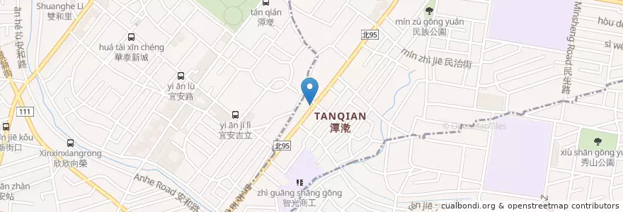 Mapa de ubicacion de 中國信託商業銀行 en تايوان, تايبيه الجديدة, 中和區, 永和區.