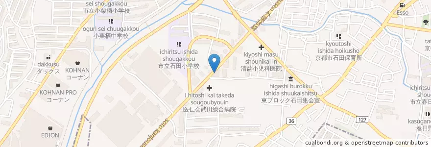 Mapa de ubicacion de さくら薬局 en 日本, 京都府, 京都市, 伏見区.