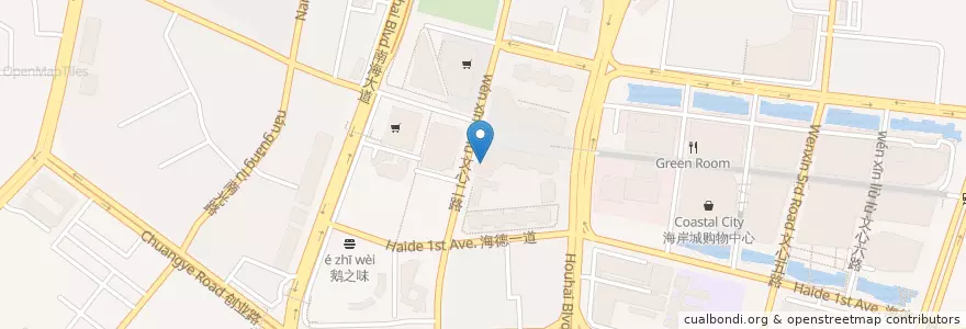 Mapa de ubicacion de 中信银行 en 中国, 广东省, 深圳市, 南山区, 粤海街道.