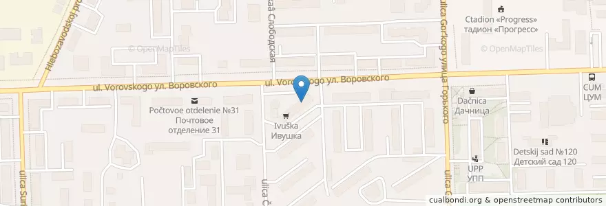 Mapa de ubicacion de Ивушка en Rusia, Приволжский Федеральный Округ, Óblast De Kírov, Городской Округ Киров.